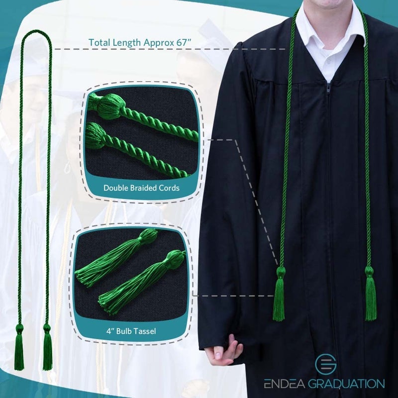 Endea Graduation Single Honor Cord (Green) - Image 3